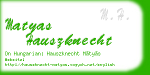 matyas hauszknecht business card
