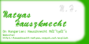 matyas hauszknecht business card